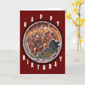 Frill hals hagedis dromen verjaardag Kaart (Gele Bloem)