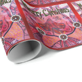 Frill-nek hagedis kerst inpakpapier (Rol Hoek)