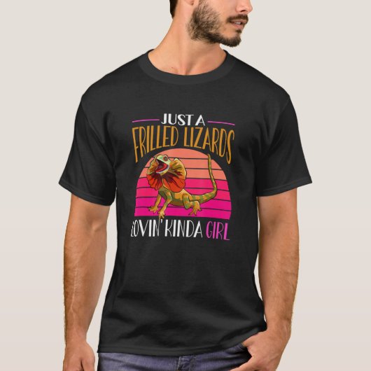 Frilled Lizard Reptile Herpetoloog T-shirt (Voorkant)