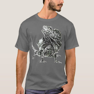 Frilled Lizard Terrarium Motif Reptiles Frilled Li T-shirt