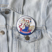 Frilly Black Death Ronde Button 7,6 Cm (In situ)