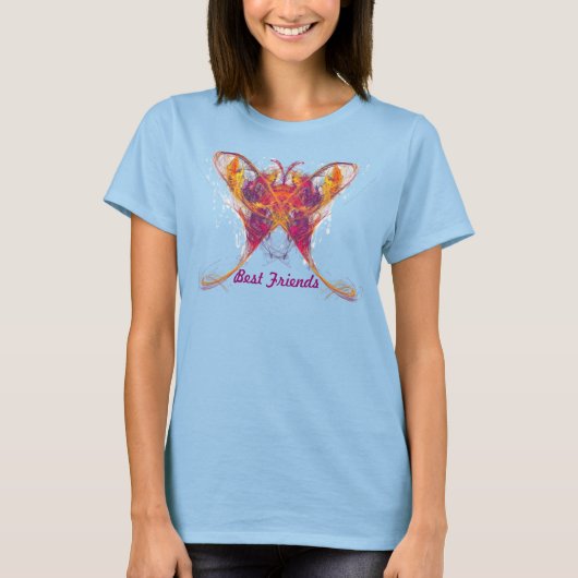Frilly Butterfly - Best Friends-Forever T-shirt (Voorkant)