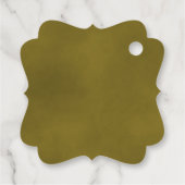Frilly Corners Gold & Cream Wedding Dank u Bedankjes Labels (Achterkant)