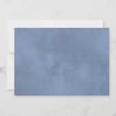 Frilly Elegant Blue Gray Wedding Rehearsal Dinner Kaart (Achterkant)