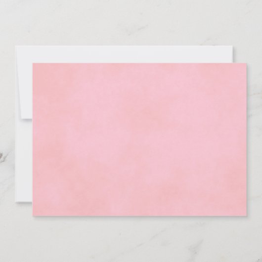 Frilly Elegant Roze Bruiloft repetitie diner Kaart (Achterkant)