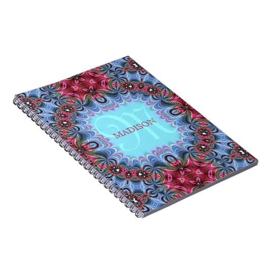 Frilly Fractals Blue Pink Speciaal Notitieboek (Rechterzijde)