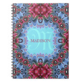 Frilly Fractals Blue Pink Speciaal Notitieboek (Voorkant)
