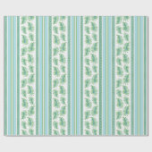 Frilly Frond Stripe in Green and Aqua Cadeaupapier (Vlak)