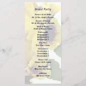 Frilly gele pansies bruiloft programma programmakaart (Achterkant)