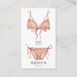 Frilly Pink Lingerie Groottekaart Informatiekaartje