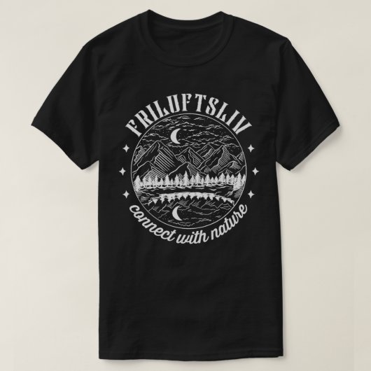 Friluftsliv verbindt met Natuur 2 T-shirt (Design voorkant)