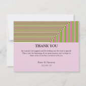 Fringe Stripes Lila Hartelijk dank Bedankkaart (Voorkant)