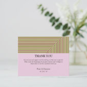 Fringe Stripes Lila Hartelijk dank Bedankkaart (Staand voorkant)