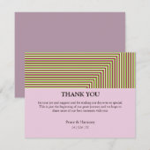 Fringe Stripes Lila Hartelijk dank Bedankkaart (Voorkant / Achterkant)