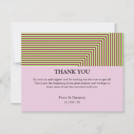 Fringe Stripes Lila Hartelijk dank Bedankkaart