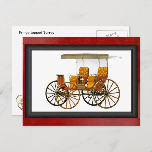 Fringe topped Surrey Briefkaart (Voorkant / Achterkant)