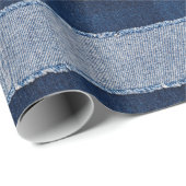 Fringed denim blue jeans lijst. cadeaupapier (Rol Hoek)
