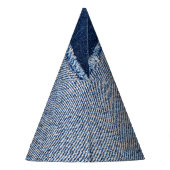 Fringed denim blue jeans lijst. feesthoedjes (Achterkant)