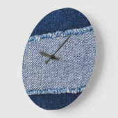 Fringed denim blue jeans lijst. grote klok (Hoek)