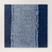 Fringed denim blue jeans lijst. legpuzzel (Horizontaal)