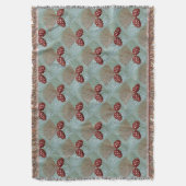 Fringed Gooi deken met Pinecone (Voorkant Verticaal)