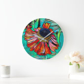 Fringy Helenium met een Glas in lood look Grote Klok (Huis)