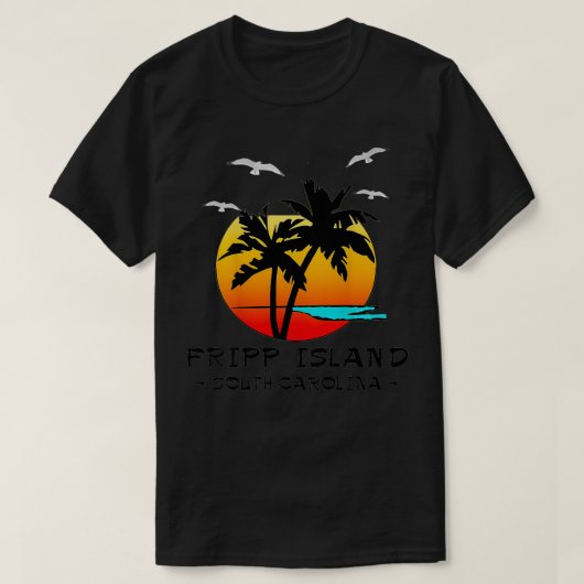 FRIPP ISLAND SOUTH CAROLINA ATLANTIC BEACH VAKANTI T-SHIRT (Design voorkant)