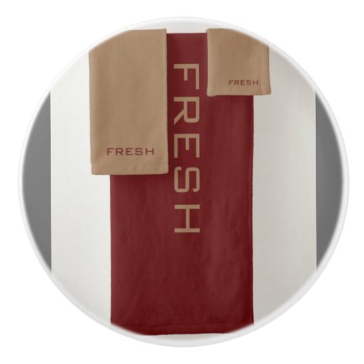 FRIS Bruin Beige Rond Keramische Knop (Voorkant)