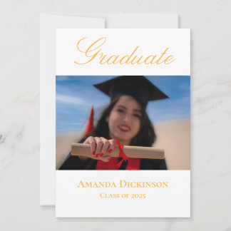 Fris Elegant Foto Geel Afstuderen Kaart