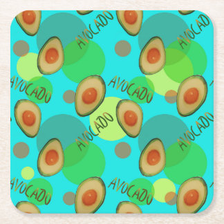 Fris en leuk avocado patroon kartonnen onderzetters