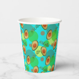 Fris en leuk avocado patroon papieren bekers