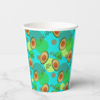 Fris en leuk avocado patroon papieren bekers