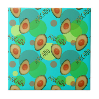 Fris en leuk avocado patroon tegeltje