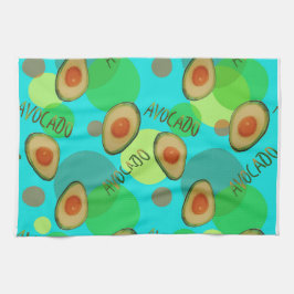 Fris en leuk avocado patroon theedoek