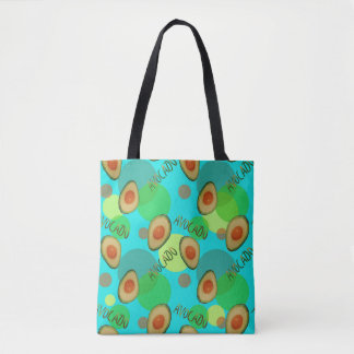 Fris en leuk avocado patroon tote bag