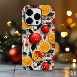 Fris en levendig fruitontwerp met citrus en bessen Case-Mate iPhone 14 pro hoesje