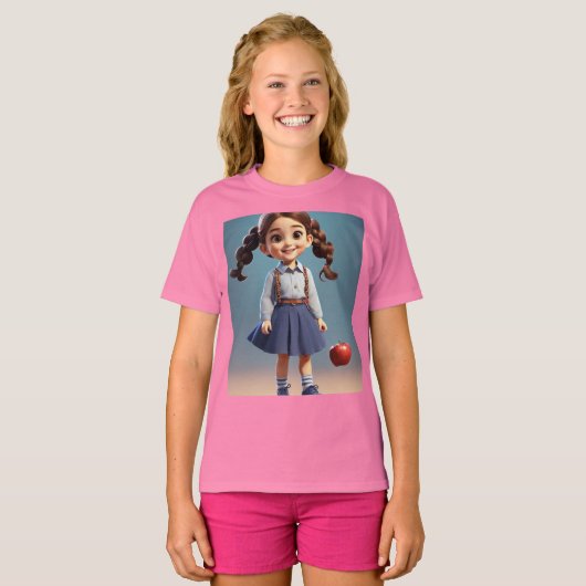 Fris en Schattige T-shirt (Voorkant volledig)