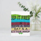 Fris en schoon: kleuruitbarsting voor een frisse s briefkaart (Staand voorkant)