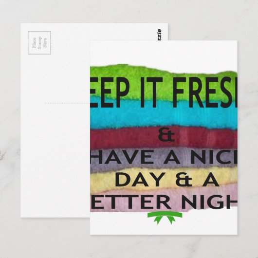 Fris en schoon: kleuruitbarsting voor een frisse s briefkaart (Voorkant / Achterkant)