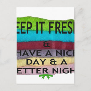 Fris en schoon: kleuruitbarsting voor een frisse s briefkaart