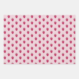 Fris frambozen Waterverf kunst Inpakpapier Vel