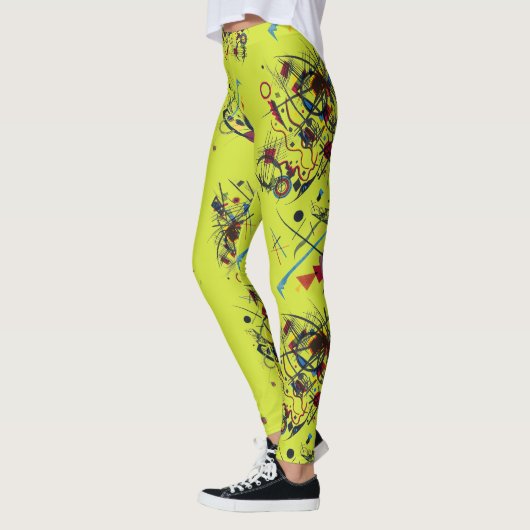Fris geel Abstract patroon Leggings (Links)