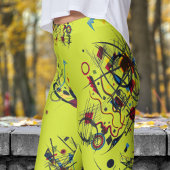 Fris geel Abstract patroon Leggings