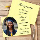 Fris geel Elegant Foto Uitnodiging