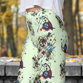 Fris groen Abstract patroon Leggings