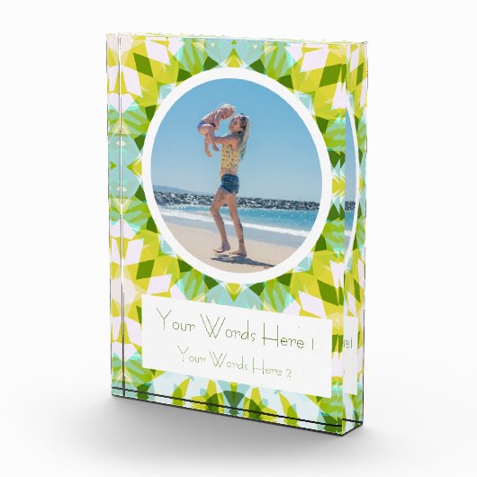 Fris Groen Blauw Gelukkige Moederdag Beste Mam Gif Fotoblokken (Rechts)