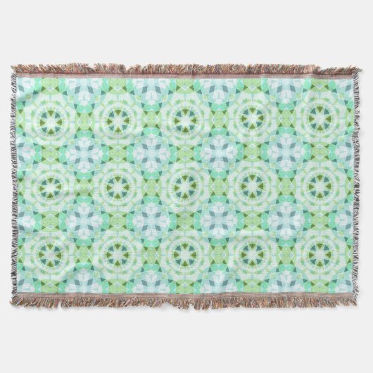 Fris Groen Blauw Star Dopamine Decor Kitsch Deken (Voorkant)