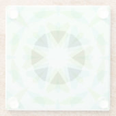 Fris Groen  Blauw Star Dopamine Decor Kitsch Glazen Onderzetter (Achterkant)