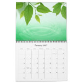 Fris groen laat  kalender achter (Jan 2027)