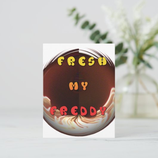 Fris mijn Freddy Art Print Briefkaart (Staand voorkant)